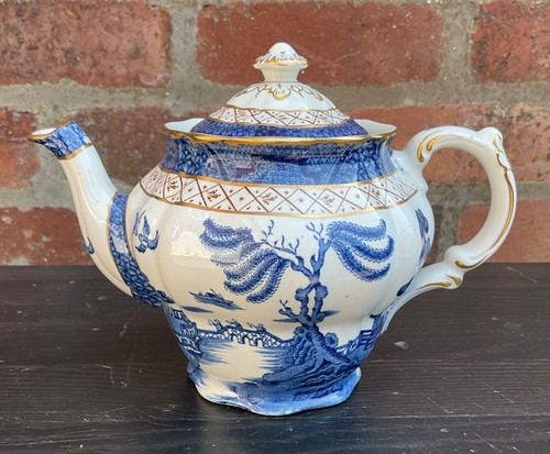 Booths real old willow teapot - real,