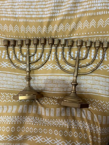 Heavy vintage pair solid brass - solid,