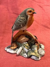 Early Border Fine Arts Robin on Broken Plant Pot 046 1981 4.5" Signed Ayres Exc