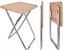 Folding Small Wooden TV Table Tea Bedside Occasional Table Office Home Furniture