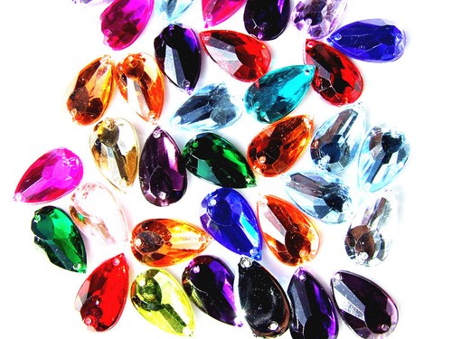 Mixed acrylic teardrop - 40,