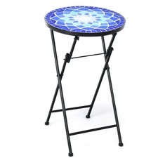 Folding Mosaic Side Table with