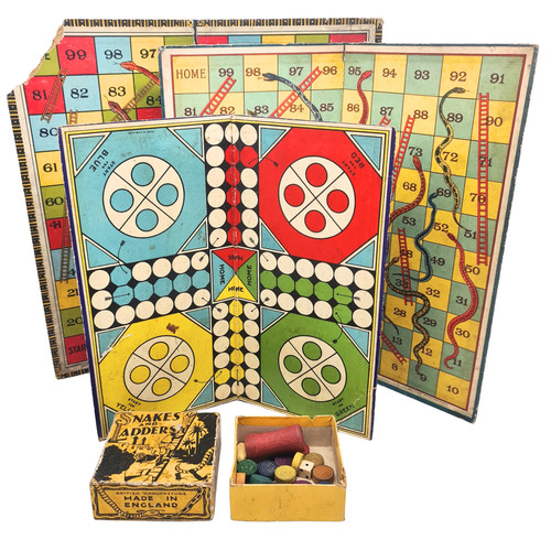 Vintage ludo snakes and - vintage,