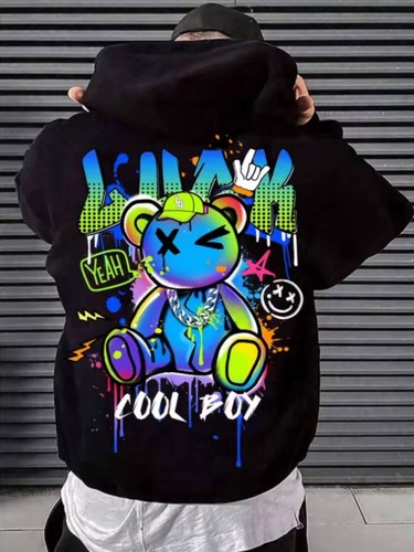 Streetwear graffiti bear print - graffiti,