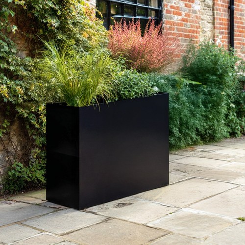 Black galvanised trough - galvanised,