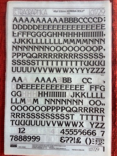 Letraset instant lettering - 4,