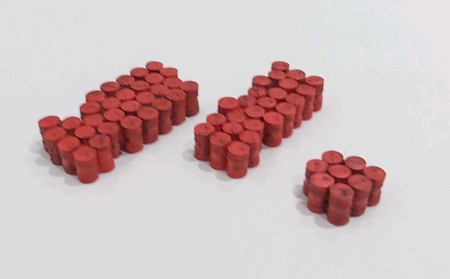 Oil drums red set model - 3,