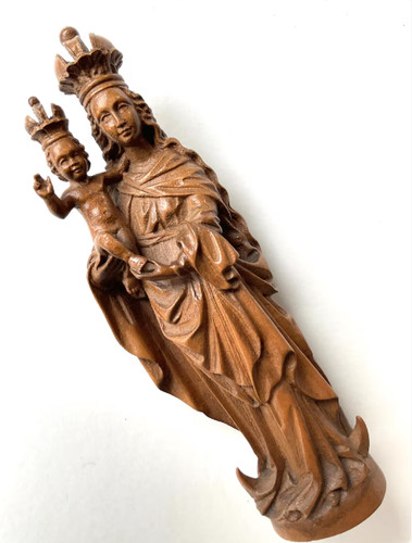 Wooden madonna and child - wooden,