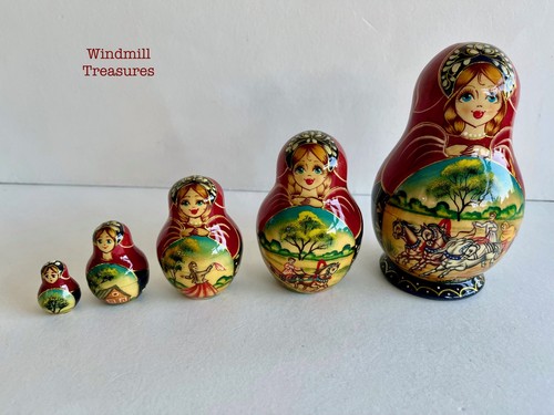 Russian dolls piece - 5, wood