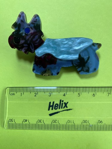 Acrylic westie brooch - acrylic,