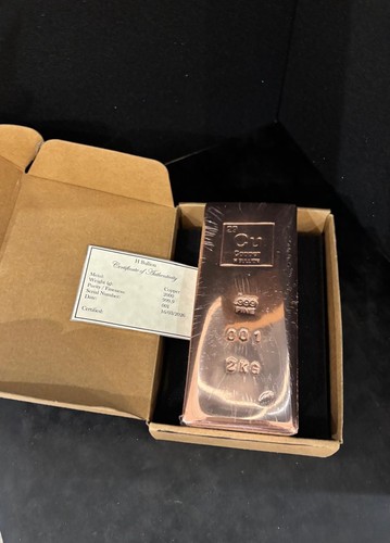 2kg 999 pure copper bullion - 999,