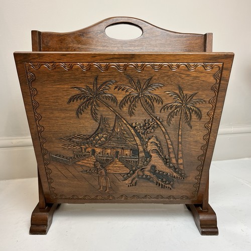 Vintage carved wooden magazine - vintage,