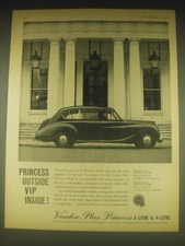 1962 Princess Vanden Plas car Ad - Princess outside VIP inside