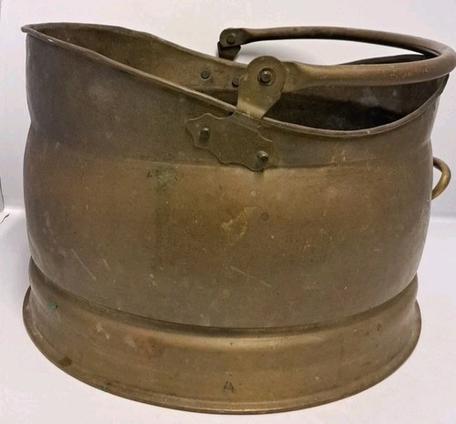 Vintage brass and copper coal - brass,