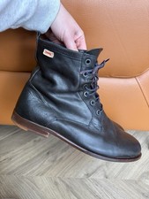 Camper black leather - leather, ankle