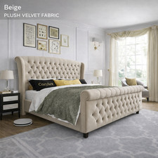 Luxury Tulip Wing Sleigh Bed