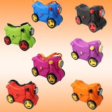 Kids Ride On  Suitcase with Wheels Hand Luggage Cabin Trolley Travel Bags