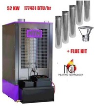 WASTE OIL HEATER  MTM 52 KW ‘DUAL FUEL’  + FLUE KIT  