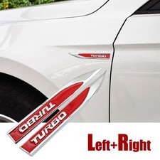 3D Metal TURBO Sticker Car