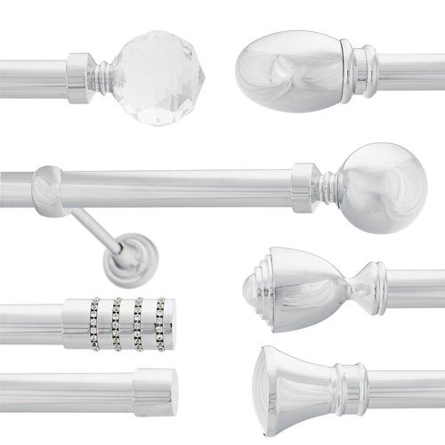 Metal single curtain pole - curtain, net