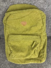Billabong Corduroy Backpack Green Zip Daypack Laptop Adjustable Straps