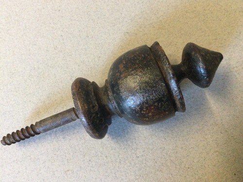 Antique wood finial top - antique,
