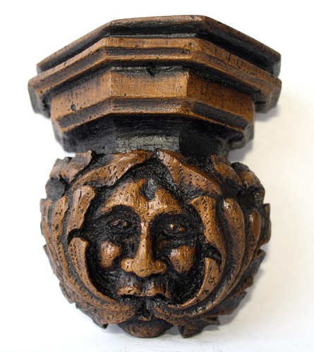 Green man corbel medieval - man,