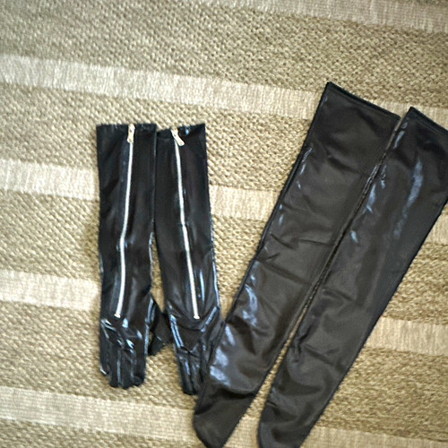 Vamp 2pc black shiny - 2pc, long