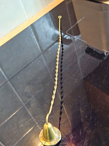 Vintage brass candle snuffer - candle,