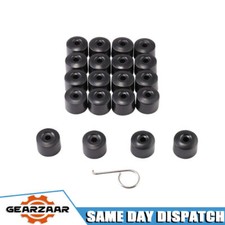 For VW Volkswagen Wheel Lug Nut Bolt Cover Black Caps 1K06011739B9 Set of 20