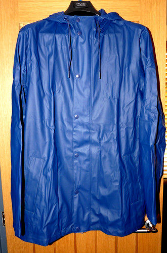 Mans shiny blue pvc - , rubber