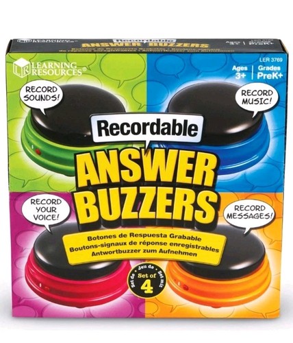 Recordable answer quiz buzzers - recordable,