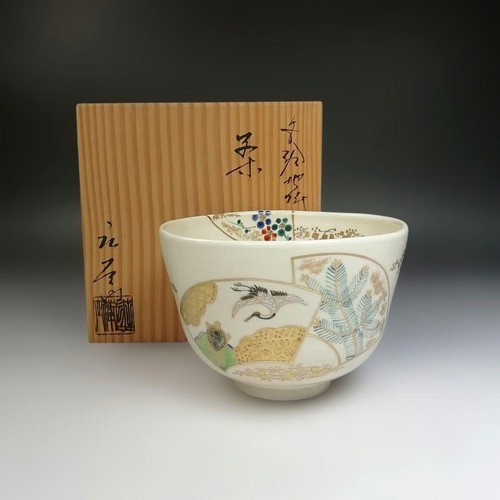 Tea bowl polychrome - bowl,, enamel