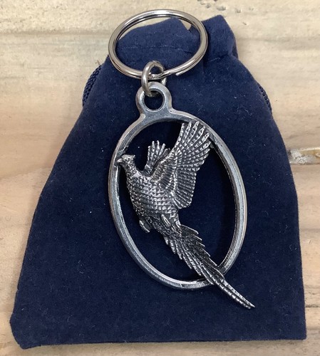 Large pheasant silver - large, pewter