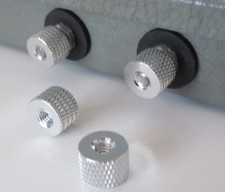 Hammant and Morgan (compatible) Terminal Nuts. Silver. Set of Four.