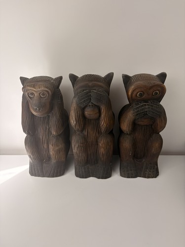 Vintage large wooden hand - wooden,
