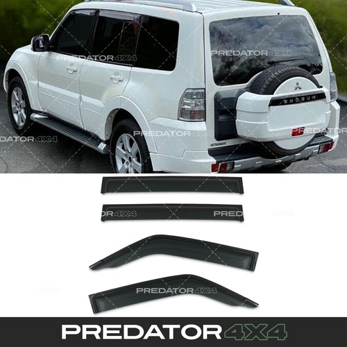 Black wind deflectors door - black,
