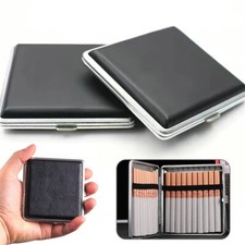 Metal Cigarette Case for Women Men Slim Box Holds 20 Cigarettes 84mm with Spring