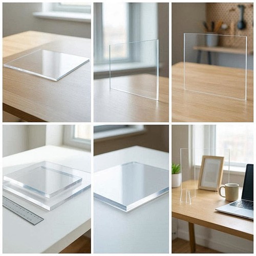 Clear acrylic square sheet - clear,