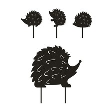 1 Set of Hollow Hedgehog Decors Lawns Animal Adornment Landscaping Ornament