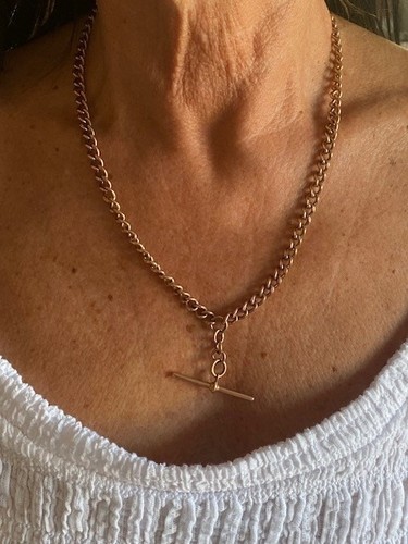 Antique 9ct rose - rose, albert