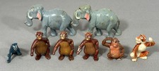 Vintage Marx Disneykins Jungle Book Plastic Figures Baloo Col Hathi Khan Louie