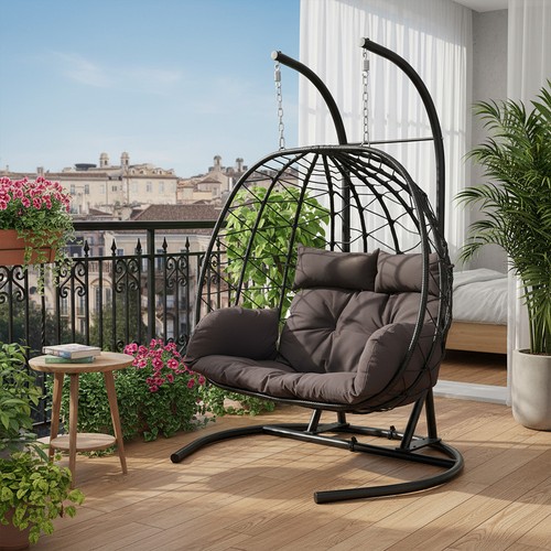 Hanging rattan egg chair - rattan,