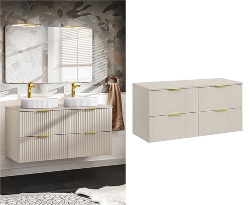 Double vanity unit - double, beige
