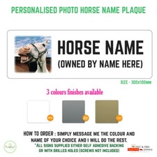 Personalised Stable Door Sign Plaque Horse Pony Name Photo Plate Tack Room Yard