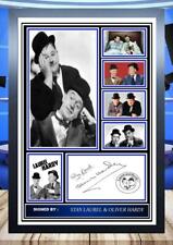 337) laurel & hardy signed a4 photo framed unframed Film Memorabilia reprint,