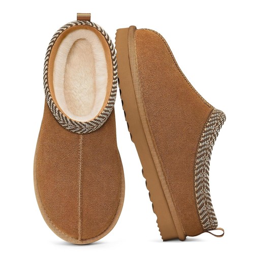Genuine suede slippers women - suede,