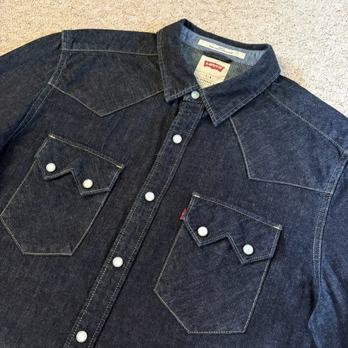Levis denim shirt mens - denim, large