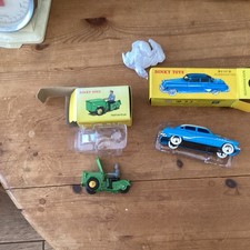 TWO ATLAS REPRO DINKY TOYS 14 THREE WHEELED DELIVERY VAN 24V BUIK ROADMASTER 