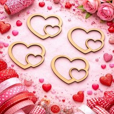 Double Heart - Wooden Blank